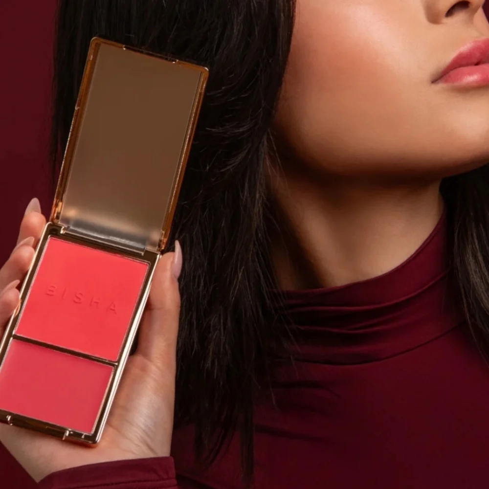 Bisha Essential Duo Blush Bahamas Radiant Cream-to-Powder Compact New In Box